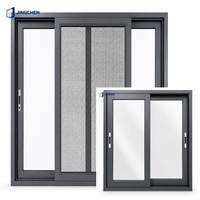 Ventana Corredera de Aluminio con Rotura de Puente Térmico JINGCHEN, Triple Riel, Doble Acristalamiento Low-E, Insonorizada, Resistente al Viento, Ahorro de Energía, para Viviendas