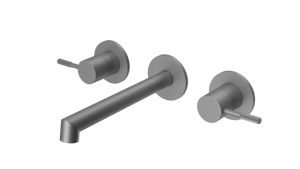 Grifo de lavabo de pared, 68203B, modelo giratorio Gear B, cromo/níquel cepillado/oro cepillado, monomando oculto - Product Image 6