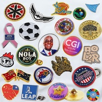 Pin Enamel Logam Seng Berlapis Emas dengan Huruf dan Gambar Hewan, Pin Dua Sisi, Pin Kustom, Logo Logam