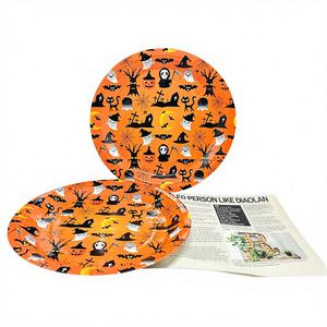 Platos de Papel Kraft Biodegradables de Grado Alimenticio de 8 Pulgadas, Aptos para Pizza/Sándwiches, Resistentes a Fugas, Certificados por la FDA para Uso en Restaurantes - Product Image 1