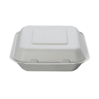 Boîte à lunch jetable de canne à sucre biodégradable écologique pour l'emballage alimentaire à emporter