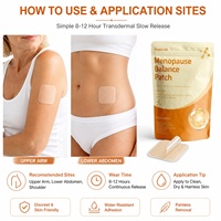 Patch transdermique naturel à base de plantes et de vitamine D3 pour l'équilibre climatérique, soulageant les bouffées de chaleur et les sueurs nocturnes (Marque privée)