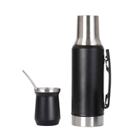 Pot portable de sport pot thermos pliant extérieur 304 tasse thermos en acier inoxydable 1000ml usine en gros