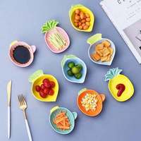Petits plats et bols décoratifs en forme de fruits pour la maternelle, assiettes en céramique pour condiments, usage domestique et pour animaux de compagnie