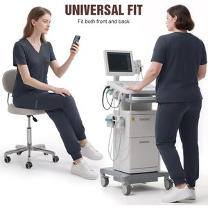 Women V-Neck Scrub Top 4 Pocket Premium Stretch Medical Workwear Hospital Uniforms - Product Image 4