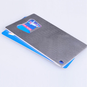 Credit Card Style Bottle <b>Opener</b> Stainless Steel Portable Flat Shape With Logo Printing For Beer Cap Opening - Product Image 3
