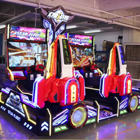 Máquina de Videojuegos Arcade de Metal Star Fleet Dynamic Flight, Simulador de Videojuegos Operado con Monedas para Parques de Diversiones, Alta Rentabilidad