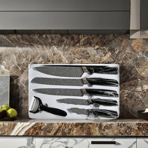 Ensemble de couteaux en acier inoxydable 6 pièces, design nouveau, peinture effet ciel étoilé, avec boîte cadeau - Product Image 6