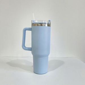 Colorful 40oz Tumblers Double Walled Coffee Beer Travel <b>Mugs</b> Cups <b>Large</b> Capacity Vacuum Insulated Tumbler with Lid and Straw - Product Image 3