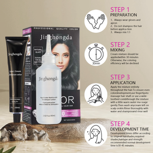 Crema Colorante Professionale Permanente di Alta Qualità 120ml Nero Naturale Senza Ammoniaca Lunga Durata Copre i <span class=keywords><strong>Capelli</strong></span> <span class=keywords><strong>Bianchi</strong></span> - Product Image 3