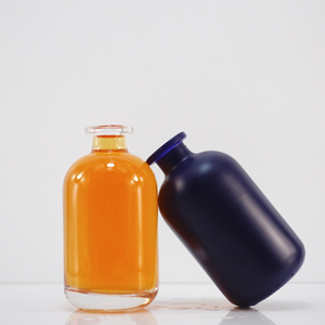 250ml 500ml Botella de vidrio de color <span class=keywords><strong>azul</strong></span> oscuro con tapa de corcho - Product Image 1
