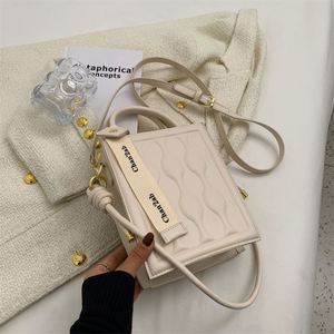 2023 Best Seller Versatile <b>Small</b> Crossbody Biscuit Bag Handheld PU with Vintage Chains Letter Decoration for Summer Fashion - Product Image 3