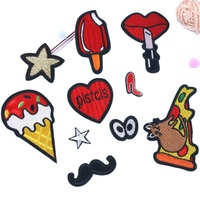 Patch brodé Cœur Rouge, Badge Cœur Brodé, Tissu Brodé Personnalisé pour Brosse à Dents