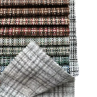 Textiles de maison personnalisés en usine, décoration d'intérieur haut de gamme, tissu en polyester 100% à rayures teintes, aspect lin, pour canapé