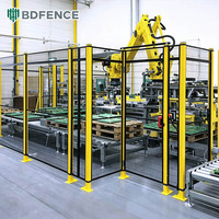 Pagar Pengaman Robot Baja Karbon Rendah dengan Panel Modular Fleksibel untuk Area Pengelasan Robot dan Tata Letak Keamanan Pabrik yang Fleksibel