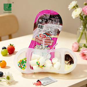 Wholesale Customized Private Label HALAL Certified Multi-Colored <strong>Sweet</strong> Marshmallow Dipped Chocolate Sauce Popping Candy Box - Product Image 1