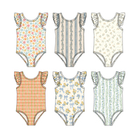 Nouveauté : Maillot de bain une pièce pour bébés filles avec jolies volants, vêtements de plage pour enfants