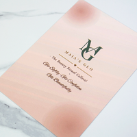 Carte d'insertion personnalisée avec logo, 350 g/m², finition mate nude, pour l'expédition, carte de remerciement esthétique personnalisée avec coins arrondis pour les produits de beauté et de soins de la peau