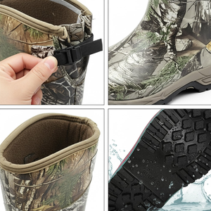 Tùy Chỉnh Mens Gỗ Ngụy Trang In Ấn Ngoài Trời Thoải Mái 100% Không Thấm Nước Cao Su Tự Nhiên Unisex Săn Bắn Khởi Động - Product Image 2