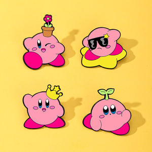 Pins de Aleación de Zinc con Esmalte, Lindos Personajes de Dibujos Animados en Color Rosa, Insignia de Esmalte Epóxico, Regalo Coleccionable para Fanáticos de los Dibujos Animados y Decoración de Ropa/Bolsos - Product Image 3