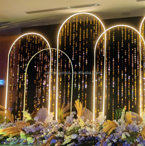 Giá rẻ Wedding party Backdrop trang trí LED Backdrop với Bead Rèm <span class=keywords><strong>Fantasy</strong></span> Backdrop Khung treo đèn chùm - Product Image 5