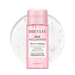 <span class=keywords><strong>Eau</strong></span> <span class=keywords><strong>micellaire</strong></span> démaquillante pour le visage à la <span class=keywords><strong>rose</strong></span> BREYLEE Private Label, nettoyage en profondeur, 150 ml - Product Image 1
