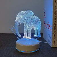 Recharge de base en ABS blanc avec motif acrylique personnalisé veilleuse LED pour lampe 3D d'intérieur pour enfants d'affaires