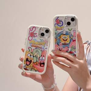 Funny new cute spongebob pattern soft TPu phone case for iphone 13/14