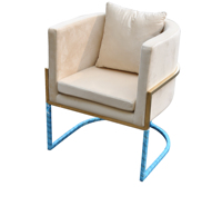 Chaise pivotante en acier inoxydable, fauteuil de Style moderne en velours pour Restaurant, salle à manger, en argent ou or