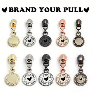 高品質カスタムロゴ小動物ペット犬フットプリント猫ロックヘッドジッパースライダージッパープラーヘッドスカート衣類 - Product Image 1