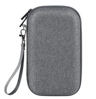 Tas penyimpanan Hard Disk ponsel, dua lapisan tas Data kabel USB Power Bank kotak penyimpanan Digital pengatur tas