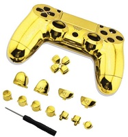 Pvc Iorn enduit Ps 4 contrôleur peau de remplacement pour P4 boîtier dur boîtier de protection visage remplacer la pièce de réparation changeante de couleur