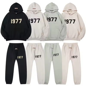 Top Quality Hoodie for <b>Men</b> 100% Cotton SS22 <b>Men</b> 1977 Hoodie Pullover Heavyweight Streetwear Ess Hoodie Puff Printing - Product Image 1