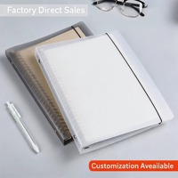 Reliure à anneaux PP détachable B5 A5 A4, carnet rechargeable, couverture transparente personnalisable