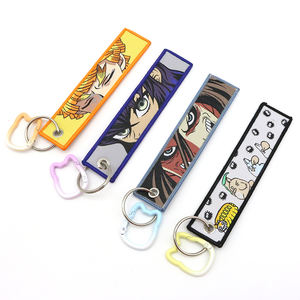 Cartera Flight Jet Tag con forma de gato, cordón tejido grande, correa de muñeca de nailon personalizada, llavero con anillo dividido - Product Image 3