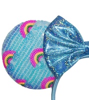 Ziming arc-en-ciel mignon bandeau paillettes arcs souris oreilles bandeau enfants Festival fête Cosplay bandeau
