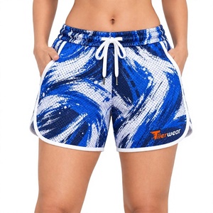 Shorts Deportivos de Malla para Mujer, Sublimados con Estampado Completo, Transpirables, de Secado Rápido, para Correr, Fitness, Gimnasio y Entrenamiento - Product Image 1