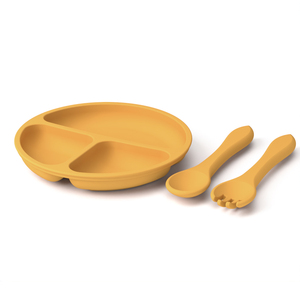 Macio Reutilizável <span class=keywords><strong>Silicone</strong></span> Talheres <span class=keywords><strong>Set</strong></span> para Crianças Cor Sólida Placa Colher Garfo Food Grade Infantil Jantar <span class=keywords><strong>Ware</strong></span> - Product Image 4