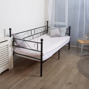 Struttura per divano <span class=keywords><strong>letto</strong></span> <span class=keywords><strong>singolo</strong></span> in metallo <span class=keywords><strong>con</strong></span> binario laterale per camera da <span class=keywords><strong>letto</strong></span> o soggiorno per adulti e bambini - Product Image 2
