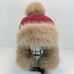 Gorro Cálido Forrado de Lana Gruesa para Mujer, de Alta Calidad, Versátil para Invierno, para Cabezas Grandes, a Prueba de Frío, con Orejeras - Product Image 4