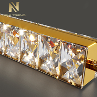 Lustre LED en cristal de luxe moderne pour décoration intérieure, hôtel, villa, escalier