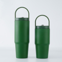 Bouteille d'eau de sport de 20oz 30 oz avec poignée de transport Conception écologique sans BPA Durable et lavable au lave-vaisselle 100% Gobelet étanche