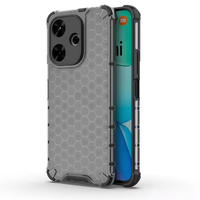Étui de téléphone en nid d'abeille pour Redmi 15 4G 5G, coque de téléphone portable transparente en TPU PC antichoc pour Xiaomi 15T Pro, coque arrière transparente
