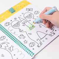 Livre de coloriage personnalisé avec tampon magique et 3 marqueurs – Jouet de peinture graffiti pour enfants pour le jeu artistique et l'apprentissage