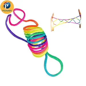 魔术彩虹绳猫摇篮玩具儿童彩虹色摸索手指线绳游戏发展玩具