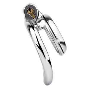 Jaula de Castidad Metálica Plana FRRK con Orificio, Dispositivo de Castidad Masculino, Jaula para Pene, Candado para Pene, Juguetes Sexuales para Hombres - Product Image 4