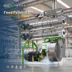 Ligne de production de granulés d'aliments RICHI 1-120T/H - Usine d'aliments personnalisée CE EPC, ligne de traitement de granulés d'aliments pour bétail et volailles - Product Image 2