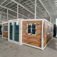 Bureau mobile pliable préfabriqué à construction rapide avec panneaux sandwich en acier, design moderne et couleurs personnalisables