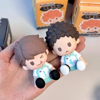 Vente en gros de figurines miniatures authentiques POTEPOTTE-R Haikyuu en position assise, boîte mystère, figurines mignonnes, ornements de bureau tendance, objets de collection