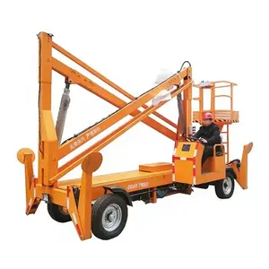 Self propelled hydraulic articulated boom lift full automation 10-16m aerial platform operation truck